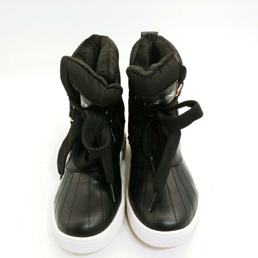 Lands End Womans Lace Up Front Ankle Snow Boots 6 - Picture 4 of 10